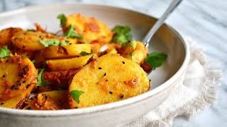 Achari aloo recipePickled flavoured roasted potatoes [upl. by Alenson]