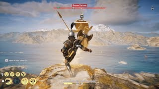 Epic Spartan Kick Off Cliff  Assassins Creed Odyssey [upl. by Revlys]