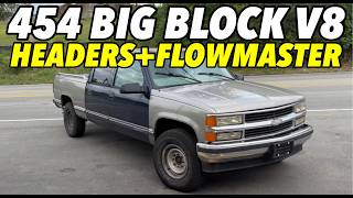 454 Big Block Swapped K2500 w Headers amp Flowmaster 40 Series [upl. by Eihs255]