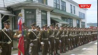 Ancud con ceremonia recordaron al teniente Hernán Merino Correa [upl. by Nosnibor616]