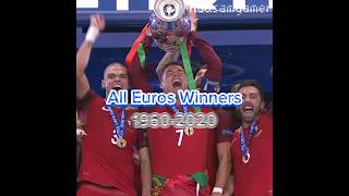 All Euros Winners 19602020🇪🇺🏆 shorts [upl. by Eberta]