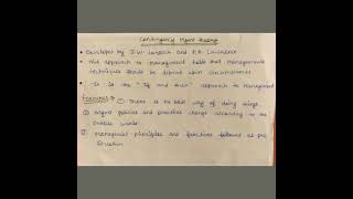 Contingency Management Theory  Modern Theory of Management  Nta Net CommerceManagement [upl. by Anividul]