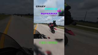 Crazy wheelie on superbike 🥵Honda CBR1000RRwheely [upl. by Scherle]