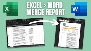 Create Word Reports from Excel Spreadsheets How to use Merge [upl. by Light]