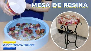 Mesa de flores encapsuladas en resina epoxi [upl. by Wanids]