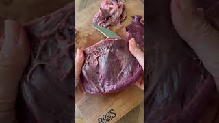 How to clean a deer heart From Danielle Prewetts new cookbook available now hunting cooking [upl. by Ronalda]