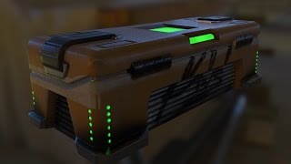 Substance Painter Simple Speedpaint  Borderlands Claptrap Crate  Part 1 [upl. by Moskow]