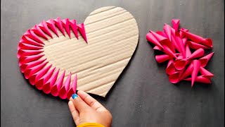 Diy Paper Heart Wall HangingValentines Day Craft ideasPaper Craft [upl. by Essilem]