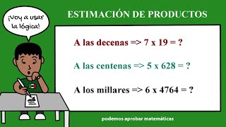 Estimación de productos a las decenas a las centenas y a los millares [upl. by Neelloc]