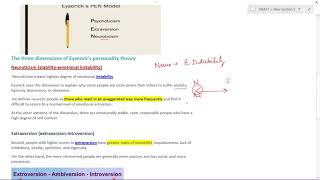 Eyesencks Theory of Personality [upl. by Nalani]