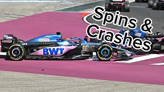 Esteban Ocon All Alpine F1 Spins amp Crashes [upl. by Nnylsia]