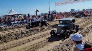 Prewar hot rods  Roll N Flat Beach Race 2022 Caorle Venice Italy [upl. by Nellek]