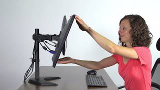 STAND V002F Dual Monitor Mount by VIVO [upl. by Terina]