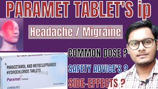 Paramet tablet  Paracetamol and metoclopramide hydrochloride tablets in hindi  Metopar tablet [upl. by Oirevlis]