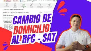 Como hacer CAMBIO DE DOMICILIO al RFC SAT [upl. by Yesac]