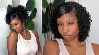 quick amp easy side part with swoop  frizz free curls natural hair tutorial  jaelah majette [upl. by Allebram]