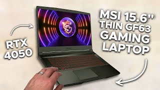 2023 MSI GF63 RTX 4050 600 Gaming Laptop Unboxing [upl. by Orbadiah252]