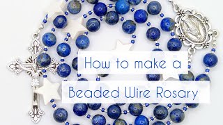 DIY Gemstone Wire Rosary  Make a Beaded Wire Rosary with Me [upl. by Cerys]