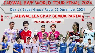 Jadwal BWF World Tour Final 2024 Hari Ini │ Day 1  Babak Grup │ FajarRian vs SabarReza │ [upl. by Yttik67]