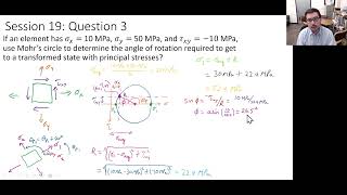 Use Mohrs Circle to Find States of Inplane Principal Stresses and Inplane Maximum Shear Stress [upl. by Lazar]