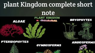 Short note of plant Kingdom algae bryophyte pteridophytes gymnosperm angiosperm 6th Dec 2024 [upl. by Ffej766]