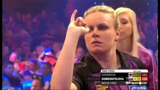 Darts Ladies World Championship 2015 Semi Final Dobromyslova vs Sherrock [upl. by Mages461]