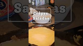 Mi Esposito francés cocina crêpes saladas rellenas de Jamón de pollo queso y huevos fritos [upl. by Oira]