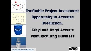 Profitable Investment Opportunity in Acetates Production  Ethyl amp Butyl Acetate Manufacturing [upl. by Recnal503]