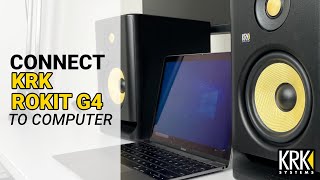 Howto Connect ROKIT KRK G4 Speakers to Computer [upl. by Ellerihs]