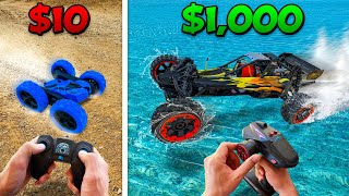 10 vs 1000 RC Car Battle BUDGET CHALLENGE [upl. by Eerbua]