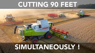 3 Claas Combines Working Together [upl. by Bonnibelle503]