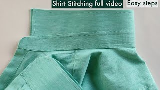 shirt stitching full video easy steps  Perfect shirt stitching full video with very easy steps [upl. by Nemrac]