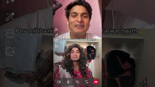 Nibba nibbi video call on Karwachauth 😂 most viral comedy 🔥 shorts ytshorts [upl. by Ttayw]