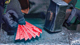 100 Razor Blades Forged into a Sharp Knife [upl. by Katie]