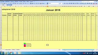 Urlaubsplaner 2018  Aufbau der Tabellen  Teil 1 [upl. by Cassondra]