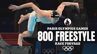 Paris Olympics 800m Freestyle Final  Race Footage [upl. by Talanian]