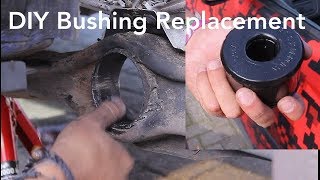 How to install a polyurethane trailing arm bushing [upl. by Anialam]