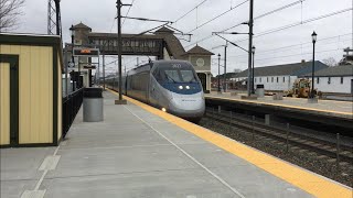 150 MPH ACELA EXPRESS And other railfanning in Rhode Island  April 2019 [upl. by Anoerb322]