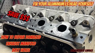 How to Quickly and Easily Repair Stripped Exhaust Manifold Bolt Hole from an Aluminum Cylinder Head [upl. by Amapuna606]