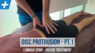 Lumbar Spine Disc Protrusion and Sciatica  Part 1  Physio Treatment  Tim Keeley  Physio REHAB [upl. by Buiron]