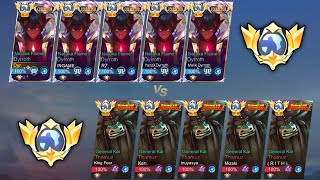 5v5 GLOBAL DYRROTH vs GLOBAL THAMUZ  THE BATTLE OF ABYSS 🔥  MLBB [upl. by Pietrek52]