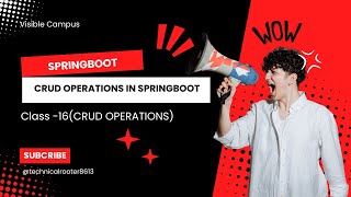 spring boot tutorial for beginners CRUD operations in spring boot Telugu [upl. by Anirrak]