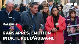 Marseille hommage aux victimes des effondrements de la rue dAubagne  AFP [upl. by Gnil500]