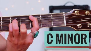 C minor Cm Chord  Beginner Guitar Lesson [upl. by Pandolfi]