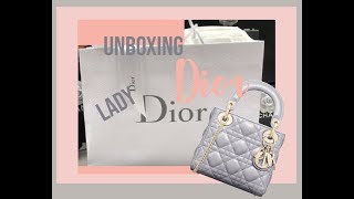 Dior unboxing 👜 MINI LADY DIOR [upl. by Elston]