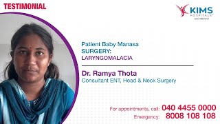 Testimonial from Parents of a 2MonthOld Baby  Laryngomalacia  Dr Ramya Thota ENT Surgeon [upl. by Mazlack305]