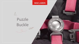 How To Open and Close the Maclaren Stroller Puzzle Buckle [upl. by Thayer107]