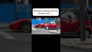 Montreal Underground City  two red cars  a corvette and … shorts [upl. by Nnel]