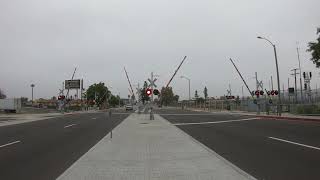 Waterman Avenue Railroad Crossing in San Bernardino CA 4K [upl. by Gignac777]