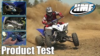 HMF YFZ450R Competition Series Exhaust and Fuel Optimizer Test [upl. by Ennazzus563]